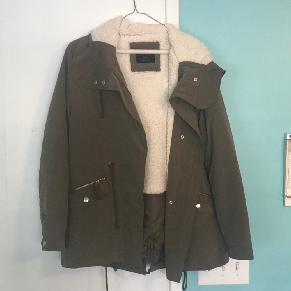 olive green army jacket